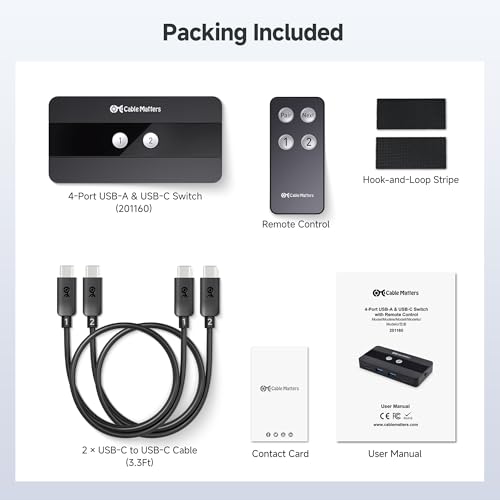 Cable Matters USB C Switch for 2 Computers Sharing 4X USB-C/A Devices by Cable Matters - Used condition - Image 7