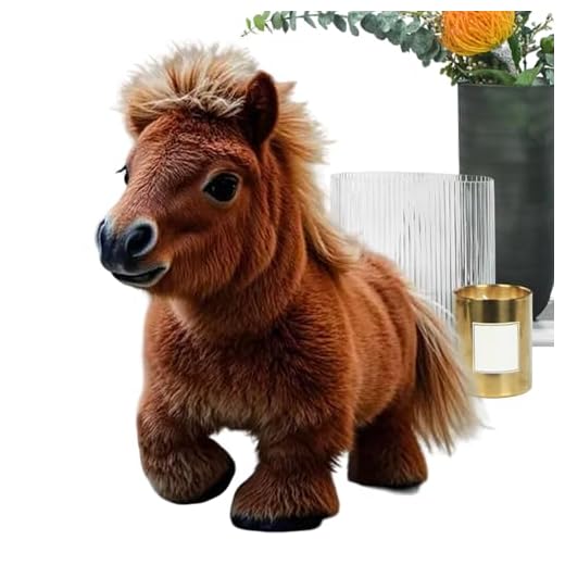 Robot Horse Toy - Adorable peluche robotique, cheval intelligent animé | Compagnon électronique avec des actions réalistes, animal de compagnie doux interactif pour les filles surprise des filles surp