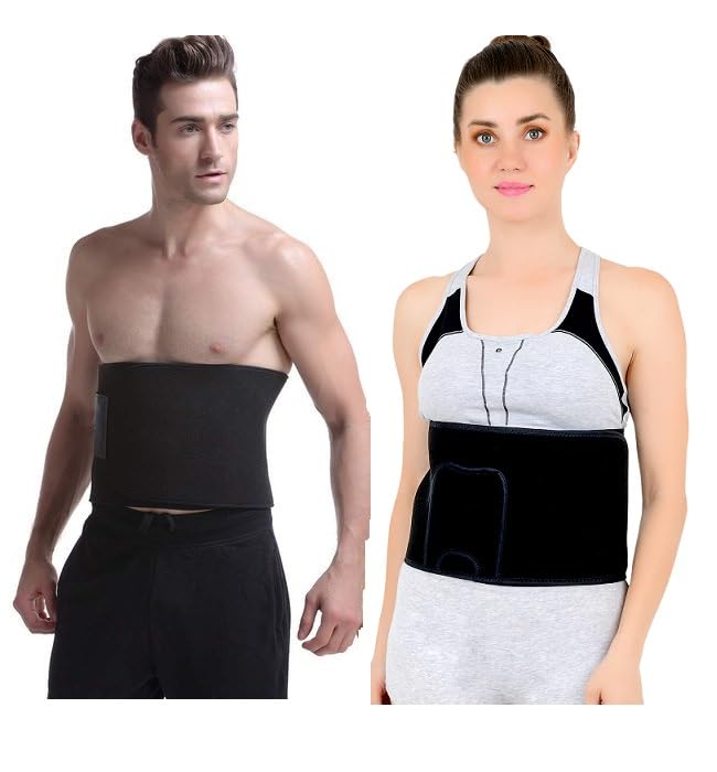 Sweat Belt Unisex Black Waist Trimmer Sweat Slim Body Shaper Belt (X - Large) (B0837266FH) Amazon Price History, Amazon Price Tracker