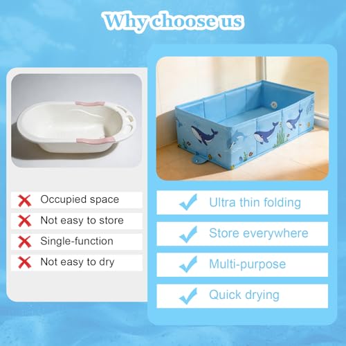 Baignoire de voyage bébé pliable pour le camping et l'hôtel - 6