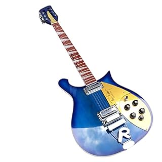 AURH skjos 12 Cordes Guitare Électrique Bleue Peinture Corps Guitare Acoustique Guitare De Cordes d’acier Acoustique… - Les Beatles, Paul McCartney, John Lennon, RIngo Starr, George Harrison