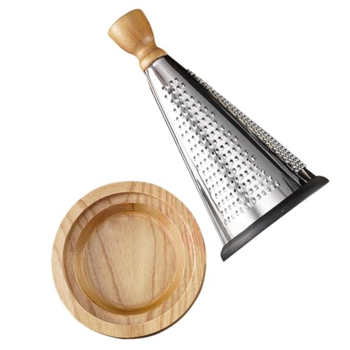 Rallador de Queso de Acero y Madera Multicolor miniatura 1
