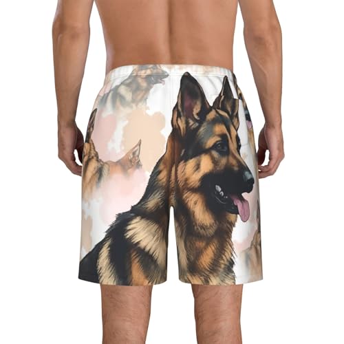 Men's Swim Trunks Quick Dry Beach Shorts Summer Bathing Suit German Shepherd Dog Lovers Swimwear3