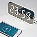 Produktbild Kaever Led Uhr, Wecker Digital, Uhr leuchtet im Dunkeln, Digitale Uhr Grosses Display, Wecker Ohne Ticken, 3-Stufen Helligkeitskontrolle, Mode Spiegel Aussehen, Dual-USB-Ladegerät-Anschluss wecker