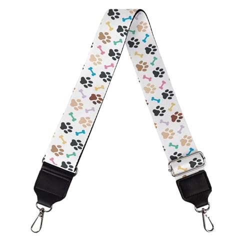 Image of Talayituse Dog Paw Bone Print Shoulder Strap Wide Purse Bag Strap Adjustable Replacement Belt Luggage Crossbody Shoulder Bag Strap for Women Girls