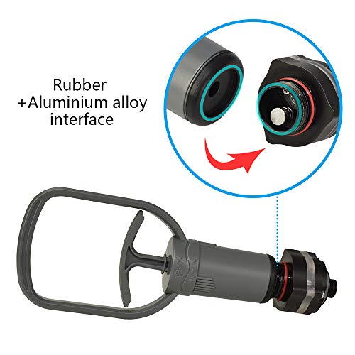 YaelHelens VPS-100 Vakuumpumpengriff, Leckkontrollsystem, kompatibel mit Unterwasserkameragehäusen von Seafrogs, graues, ergonomisches Design mit Vakuumalarm (YHVPS-100)