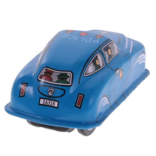 Blue Classic Police Car Tin Toy Collectible Clockwork Wind Up Toys for Kids|Toys & Hobbies | Robots Monsters & Space Toys | Robots |A Wind-Up Police Car Model Tin Toy