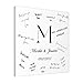 Personalized Wedding Signature Canvas Wall Art, Custom Wedding Guest Book with Name and Date, 12