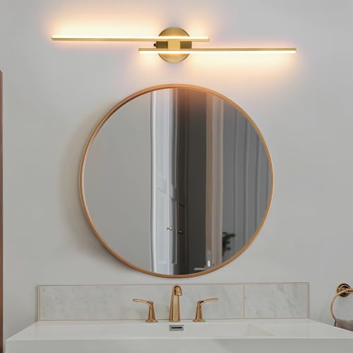 Battery Operated Wall Sconce Set of 2,Gold 31.4" 3000K-6500K LED Dimmable Wall Sconces with Remote Control,Wireless Wall Light USB Rechargeable for Bedroom Hallway Living Room Background Wall Lighting by Giawosth - Used condition - Image 7