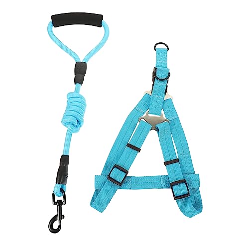 BESTonZON 1 Set Large Breed Dog Leash Harness Adjustable Outdoor Nylon Pet Walking Controller for Dogs Durable and Wear Resistant Design for Training and