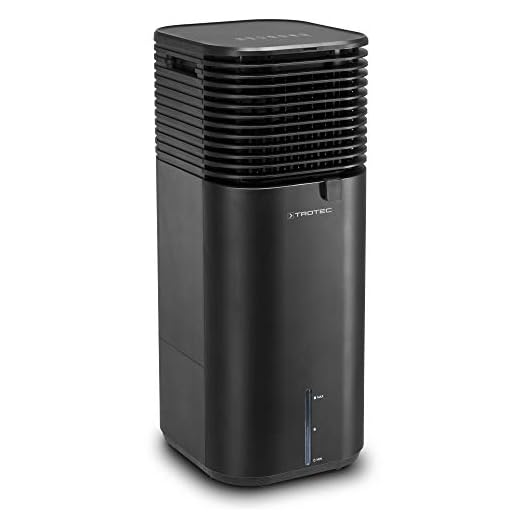 TROTEC PAE 50 Aircooler 4-in-1 Mobile Klimaanlage Klimagerät Ventilator Luftreiniger 20 L Tank 4 Gebläsestufen Timer Ionisator Luftbefeuchter Luftkühler