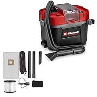 Einhell Professional Cordless Wet and Dry Vacuum Cleaner 18V Power X-Change, Brushless, 10L Container, 2 Suction Levels, incl. Pleated Filter, Suction Nozzles, Without Battery TP-VC 18/10 Li BL-Solo