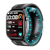 montre connectée air watch 【Bracelet à Coussin d'Air 2-en-1】 Conception ergonomique intégrant un coussin d'air ultra-fin. Fabriqué en matériaux respirants et doux pour la peau, il assure un confort optimal lors du gonflement. Le coussin est amovible pour un nettoyage facile ou un usage quotidien classique