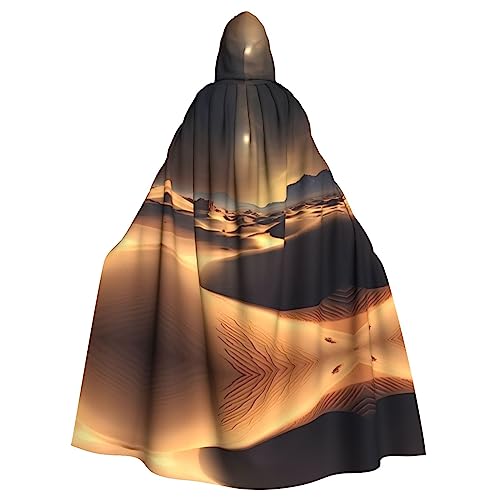 WZYWHJ Sahara Desert - Poncho con capucha para hombre y mujer, para fiesta de Halloween