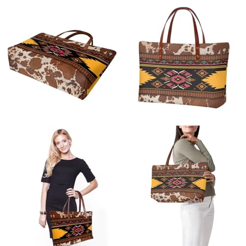 Image of Top Handle Purse for Women, Large Tote Handbag With PU Wallet Set, Gift for Mom