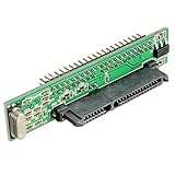 Dieser Adapter wird direkt auf die SATA-Festplatte aufgesteckt und zusammen mit ihr in den Laufwerksschacht des IDE-Notebooks eingesetzt. Natürlich kann die Festplatte auch in einen Desktop-PC verbaut werden.