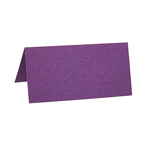 PATIKIL Table Name Place Cards,25Pcs 3.9 x 3.9inch Favor Decor Foldable Blank Card for Wedding Party Seating Place Cards Purple