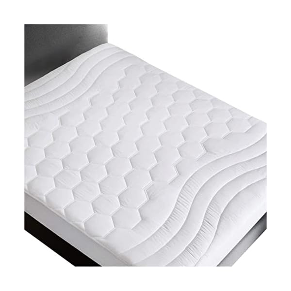 Bedsure Queen Size Mattress Pad - Soft Mattress Cover Padded, Quilted Fitted Mattress Protector with 8-21" Deep Pocket, Breathable Fluffy Pillow Top, White, 60x80 Inches