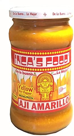 Inca's Food Aji Amarillo - Yellow Hot Pepper Molido/paste 10.5oz - Product of Peru - 2 Pack