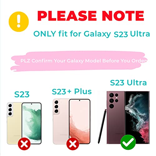 Filoya Luxury Case For Samsung Galaxy S23 Ultra 6.8'', Cute Golden Minnie Slim Thin Sparkle Bling Glitter Cover, Wrist Strap Kickstand Soft Tpu Shockproof Protective Case For Women #TOP3