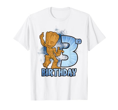 T-shirt Baby Groot 3rd Birthday vêtement anniversaire 3 ans coton enfant Marvel
