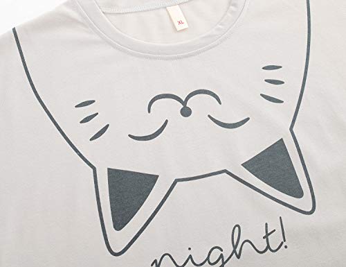 Jashe Big Girls Cat Pajamas Size 16 - Cute Summer Cotton Blend 2-Piece Top & Pants Teens Clothes Set Tween Pjs For Kids #TOP2