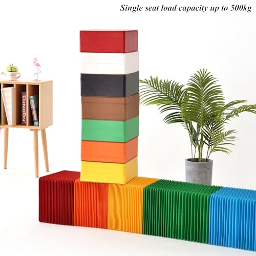 Tabouret en papier pliant avec coussin canapé banc extensible - 3