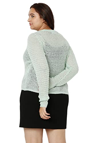 Image of Vero Moda Curve Women's Acrylic Round Neck Pullover