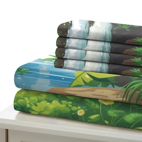 Housse de couette cascade en microfibre anti-plis et facile à enfiler - 6