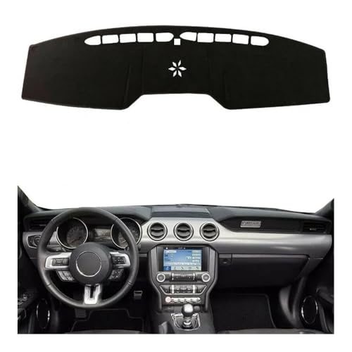 Tapis de tableau de bord haut de gamme Ford Mustang finition noire ajustement laser