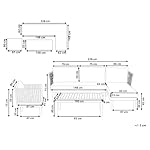 Patioco Gartenset Cremona Akazienholz 4-Sitzer Cremeweiß