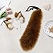 UxicRuya Ears and Tail Set Headband for Kids Adults Housewarming Night Club, Brown White
