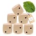 Produktbild 5X HOFMEISTER® Würfel aus Holz 3 x 3 cm mit Augenzahlen für Kinder, Erwachsene, Brettspiele, Spieleabend & Partyspiel, 100% Naturprodukt aus heimischer Buche