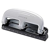 Bostitch Office EZ Squeeze 3-Hole Punch, 20 Sheet Capacity, Reduced Effort, No Jam Technology, Silver