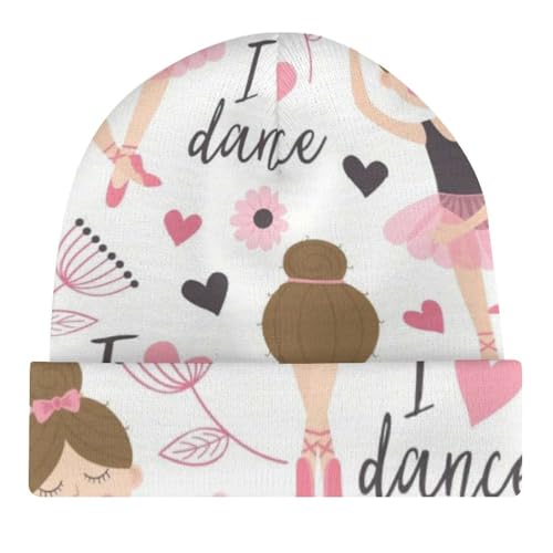 Ballerina Girls Kids Beanie Hat for for Girls Boys Children Cap Winter Knitted Chemo Cancer Headwear Accessories Gifts Decoration Black4