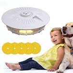 Flea Trap, Electric Dome Flea Lamp Trap with 4 Light Modes, Indoor Outdoor Non Toxic Fleas Trapping Lamp Insect Traps with 5 Sticky Paper Pads for Bedroom Living Room Kitchen, Battery/USB Powered
