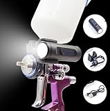 PangSing & Nan 600 Lumen Light，Rechargeable Lightweight Spray Gun Light, Natural Light Illuminates Surface Sprayed, Ensures Even Coverage，Versatile Automotive Paint Gun Light with 360° Rotation