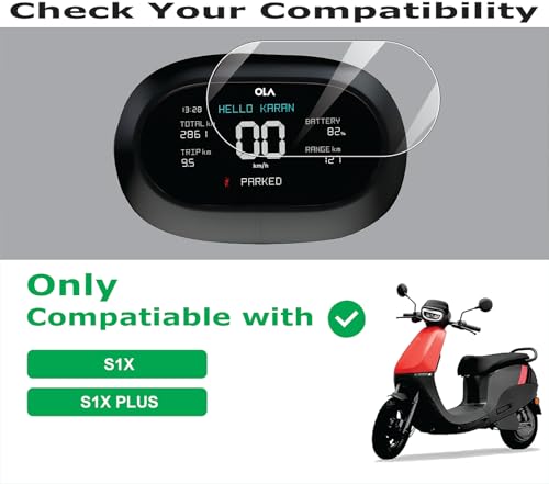 Image of OHAYO Screen Protector for OLA S1X & S1 X Plus EV Scooter | 3.5 Inch LCD Digital Instrument Cluster Protection Film | 9H Hardness, Military Strength, Scratch Resistant, HD Clear, Bubble-Free | Durable Display Guard for S1X Series Accessories