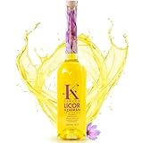 Licor de Azafrán de la Mancha con Denominación de Origen, Orujo Premium con Azafrán puro Español, Licor Gourmet en Botella de Cristal de 50cl con un 25%