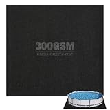 TIHOOK Bâche de Sol pour piscines, Tapis de Sol carré de 400 cm Tapis de Piscine, Tapis de...