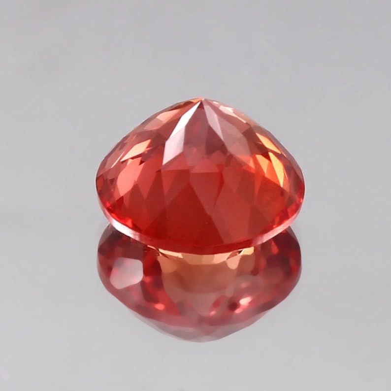 Gemme padparadscha saphir de 11 mm pour un collier unique à offrir en cadeau