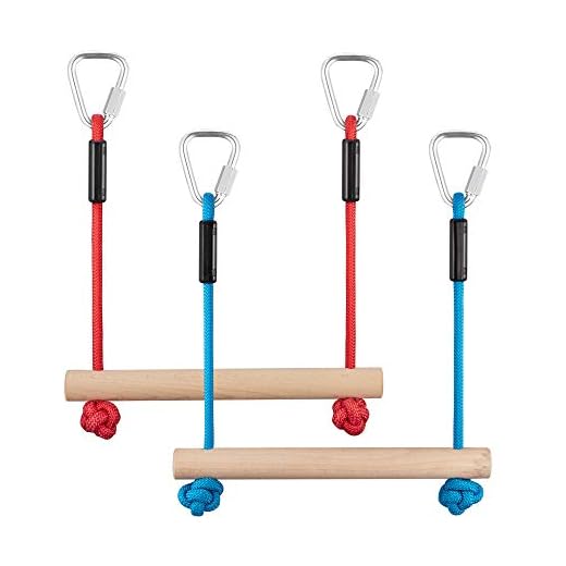 MONT PLEASANT Ninja Line Monkey Bars 2pcs Ninja Obstacle Monkey Bars Outdoor Swing Monkey Bar Obstacle Course for Training Equipment Slack Lines Ninja Line Accessories for Kids & Youth