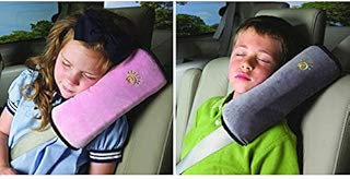 Ownsig-Almohadillas Para Cinturón, BlueSterCool Bebé Niños Ajustable Correa De Seguridad Almohada Hombro Proteccion Cinturones De Seguridad De Coches Reposacabezas [Tener Un Buen Dormir En El Coche] (Rosa)