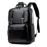 Mochila Ejecutiva de Piel Sintética Negra para Laptop