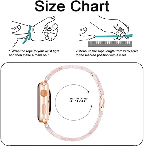 Omter Band with Case Compatible with Apple Watch 49mm 45mm 44mm 42mm 41mm 40mm 38mm, Women Men Fashion Resin Strap Bumper for iWatch Ultra 2/1 Series 9/8/7/SE/6/5/4,Series 3/2/1 by Omter - Used condition - Image 5