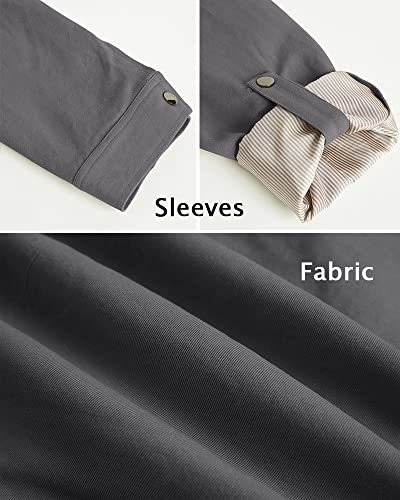 Thefabland Women's Zip Up Military Jacket Drawstring Hooded Windbreaker Winter Coats Anorak #TOP6