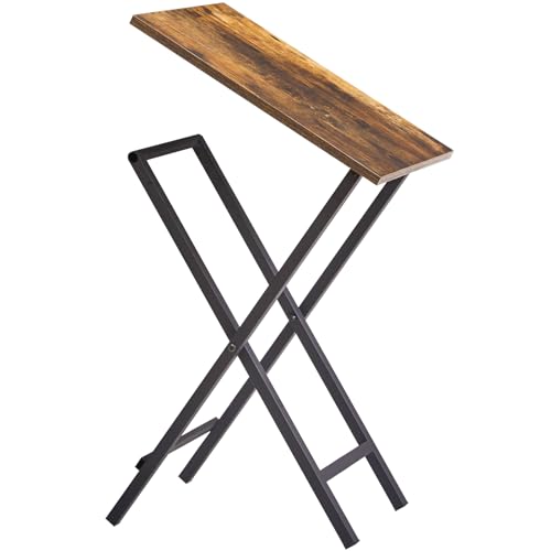 Ibuyke Foldable Tv Tray Set Of 2 Tv,End Table With Removable Food Serving Tray,Portable Wooden Snack Table For Livingroom thumb #8