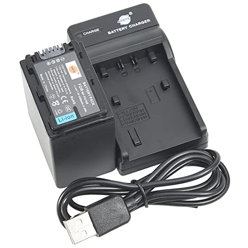 Batería NP-FH100 recargable de Ion-Litio con cargador USB para Sony DCR-DVD407E