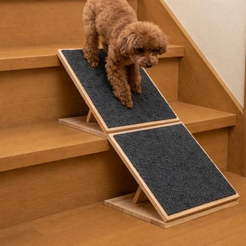 Cinnvoice Foldable 2-Pack Pet Ramp for Stairs