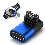 Seltureone【新登場】Garmin(ガーミン)用変換アダプター（1個）L型 Type-Cケーブル対応 Garmin変換マイクロ ガーミン充電ケーブル Venu 3 / Approach s70 / Forerunner 165/265 / vivoactive5 / Venu Sq2 / Fenix シリーズなど汎用（ブルー）
